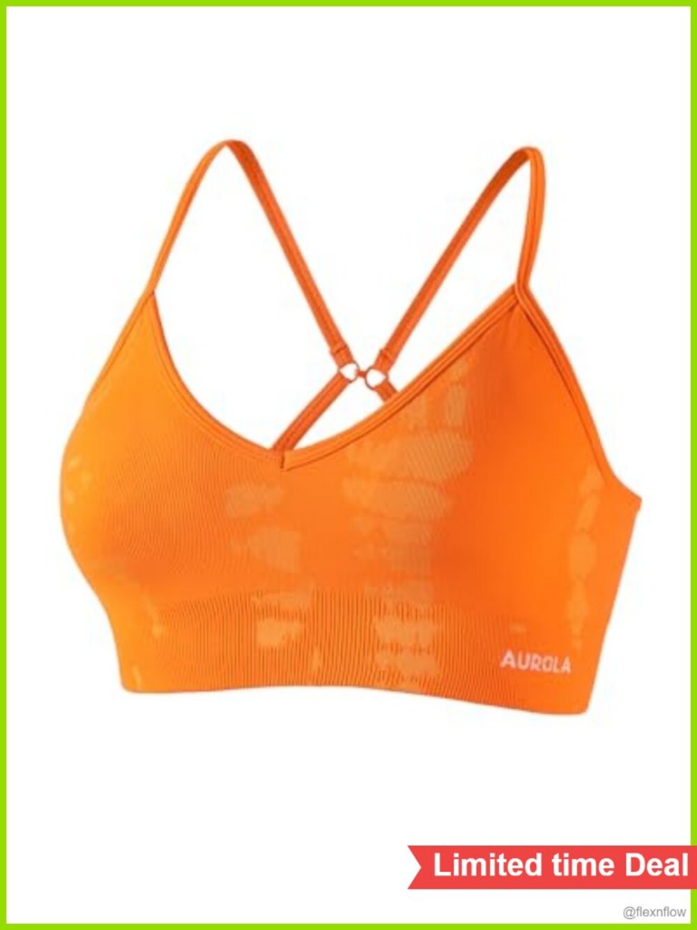 Seamless Strappy Sports Bra V-Neck Adjustable Backless Workout Top